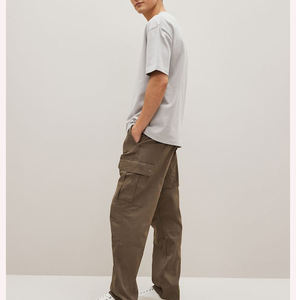 กางเกงคาร์โก้ทรงตรงเข้ารูปสำหรับผู้ชายกางเกงแนวสตรีทแบบลำลองหลายกระเป๋าดีไซน์ลายทางสำหรับผู้ชายกางเกงซักได้ - Product Image 5