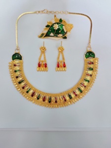 ชุดเครื่องประดับต่างหูสร้อยคอพร้อมทอง22K ชุดเครื่องประดับสไตล์หรูหรา - Product Image 4