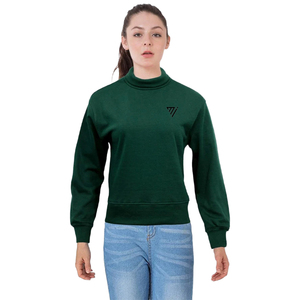 Sweat-shirt décontracté pour femmes Sweat-shirt ample à manches longues pour femmes Style ras du cou uni - Product Image 1