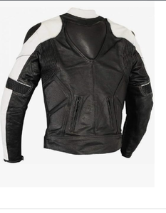 Veste en cuir véritable de moto sur mesure respirante en cuir de vache avec panneaux samtex à quatre voies - Product Image 4