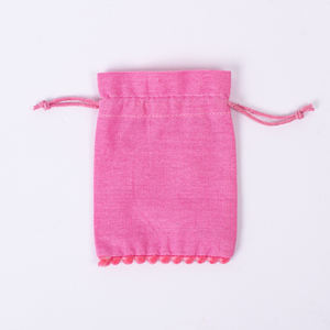 Bolsa Pequeña de Algodón Rosa Claro Hecha a Mano con Cordón y Logotipo Personalizado Impreso para Empaque, Marcas Minoristas, Eventos, Disponible al por Mayor - Product Image 6