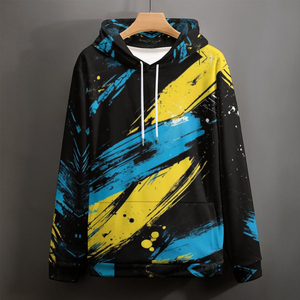 Pulls à capuche personnalisés avec impression numérique par sublimation pour hommes Sweat à capuche pour hommes avec logo personnalisé avec impression numérique Vintage Hip Hop Basics - Product Image 6