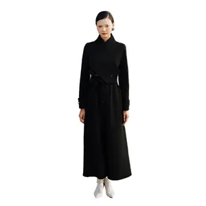 Luxury Brand Trench Coat Women Anita Cashmere Cape Coat With Belts Cashmere Fabric Custom Packaging Whiteant Factory