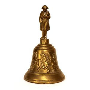 Grande cloche à main vintage en laiton avec poignée confortable au design soleil pour églises, écoles et accessoires de théâtre - Product Image 6