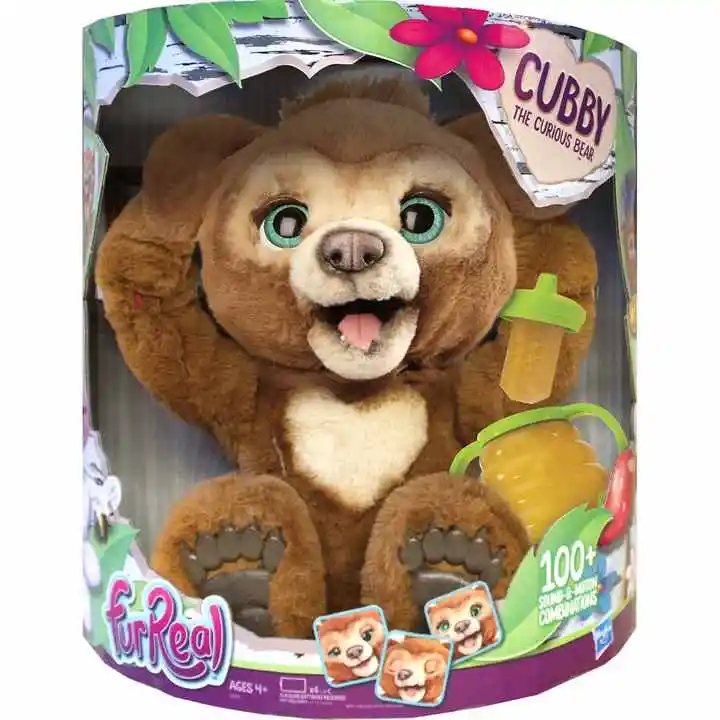 Entrega a domicilio para el nuevo juguete de peluche interactivo FurReal Cubby The Curious Bear Original, muñeca de 4 años y más