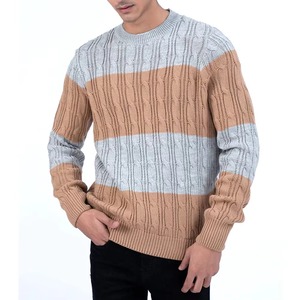 Suéter de Invierno Personalizado con Logotipo ODM para Hombre, Cuello Redondo, Transpirable, Mezcla de Poliéster/Algodón, Diseño Frontal - Product Image 1