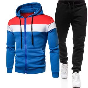Chándales para hombre Ropa para hombre Conjuntos de hombre Sudadera con capucha Conjunto Sudadera con cremallera - Product Image 1