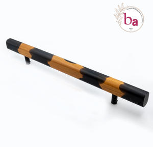 Industrial Black Wooden Resin Door Handle Knobs <b>Metal</b> <b>Drawer</b> <b>Cabinet</b> Pulls for Bedroom Outdoor Warehouse School Wardrobe Use - Product Image 2