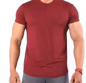 T-shirt uni de haute qualité pour hommes T-shirt tricoté de haute qualité pour hommes T-shirts OEM pour la vente en gros Nouvelle arrivée - Product Image 1