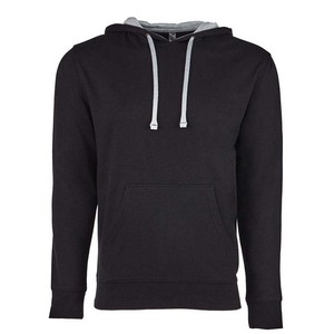 Sweat à capuche unisexe en molleton bouclette 100 % coton, coupe ample, finition douce et écologique, noir, grande taille - Product Image 1