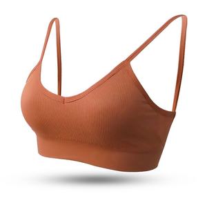 Sujetador deportivo con logotipo personalizado para mujer, ropa deportiva de talla grande 3XL, realce a prueba de golpes, estiramiento rápido, sólido, para gimnasio, Fitness, Yoga - Product Image 1