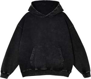 Sudadera con capucha de algodón 100% de peso pesado personalizada, ropa de calle unisex impresa DTG de calidad superior y fabricación de ropa informal - Product Image 2