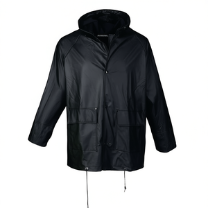 Veste de pluie noire en PU ASATEX, élégante et durable - Product Image 2