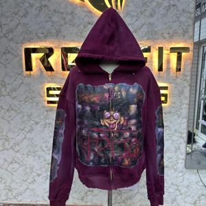 Prefecto corte diseño personalizado más demandado cremallera Sudadera con capucha Digital impreso 100% algodón invierno hecho en fábrica precio barato hombres - Product Image 3