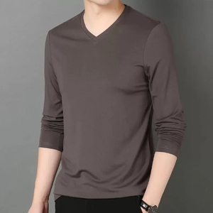 Camiseta de calidad superior 2025 para hombre, Color sólido, algodón, poliéster, manga corta, colores superiores, ropa de calidad de verano - Product Image 6