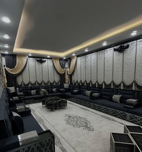 Conjunto de Sala de Estar Tradicional Árabe Majlis |   Tapicería de Tela, Plegable, Extensible, Modular, Estilo Antiguo |   Personalizable |   Envío Gratuito a Todo el Mundo - Product Image 1
