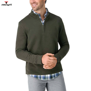 Sudadera de invierno para hombre con media cremallera y logotipo personalizado bordado - Venta al por mayor de alta calidad 100% algodón - Product Image 2