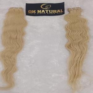 Extensión de cabello indio Rubio 613 de primera calidad, cabello teñido sin piojos y sin químicos - Product Image 3