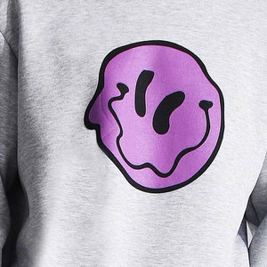 Ensemble de survêtement gris pour homme avec imprimé dessin animé, col rond, coupe droite, streetwear, hiver, 2 en 1, polyester/coton - Product Image 6