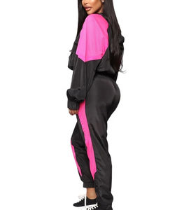 Vêtements pour femmes, mode décontractée, ensembles de survêtements, deux ensembles de sport en deux pièces, ensembles de pantalons, coupe-vent pour femmes, survêtement OEM 100% coton - Product Image 5