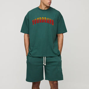 Wholesale Summer casual wear 2 pcs <b>shirt</b> & Shorts Set 360GSM 100% Cotton High Quality Custom <b>T</b>-<b>Shirts</b> & Short Set for men's - Product Image 1