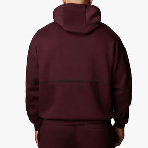 Luxe 400 Gsm français éponge pull à capuche surdimensionné coton polaire personnalisé goutte épaule lourde épaisse impression conception brodée - Product Image 4