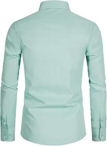 2025 automne hommes affaires chemise 100% coton surdimensionné haute qualité hommes chemises habillées - Product Image 6