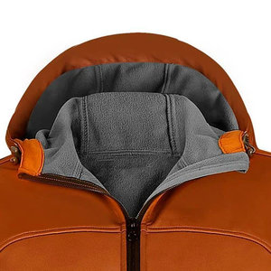 Soft Shell Jacket Windproof Insulated Fashionable Thickened Full Zip Soft Shell Jacket With Hood Breathable Quilted <b>Winter</b> - Product Image 3