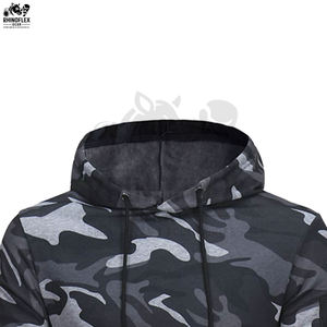 Sudaderas con Capucha de Camuflaje para Hombre, Venta Caliente, Logotipo y Diseño Personalizados, Sudaderas Ligeras de Algodón Básico con Mezcla de Camuflaje - Product Image 2