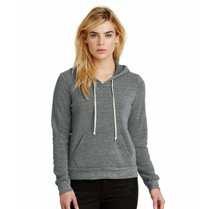 Sweat à capuche en molleton écologique Deep Grey pour femme - Product Image 5