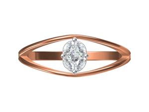 Anillo de compromiso de diamantes chapado en oro rosa de 18 quilates de alta calidad, diseño elegante para aniversario de bodas, superventas a precio mayorista - Product Image 5