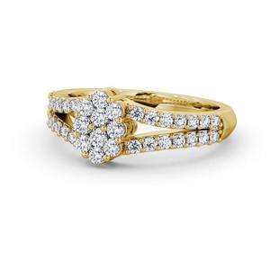 2024 Newest Design 1.0CTW Lab Grown Diamond Wedding <b>Ring</b> Customized Luxury Cluster Diamond Engagement <b>Ring</b> <b>Split</b> Shank Party - Product Image 1