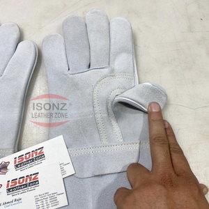 Guantes de Soldadura ISONZ de 14 Pulgadas, de Cuero Vacuno, Protección para Manos, Resistentes al Calor y a Impactos, Sin Silicona, Venta al Por Mayor - Product Image 3