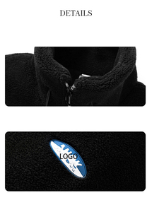 OEM Custom Design Oversize <b>Jacket</b> Casual High Street Fashion Zip up Man Coat 100 Percent Polyester Zipper <b>Fleece</b> Sherpa <b>Jacket</b> - Product Image 6