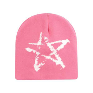 Bonnet streetwear personnalisé en tricot jacquard, bonnet réversible style Y2K, fabricant OEM/ODM. - Product Image 2