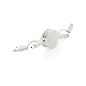 Cable USB 6 en 1 Sostenible RCS, Producto Reciclado para Promociones Ecológicas - Product Image 2