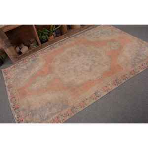 Alfombra de lana Vintage naranja y Beige de 4,5x7,5 pies, área grande, Tabriz estilo turco, látex, Patchwork Rectangular para pasillo, alfombra para habitación, nuevo - Product Image 5