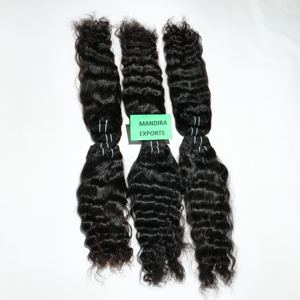 100% Remy non transformés vierge temple indien extensions de cheveux humains Double trame vague lâche ondulé Tengle faisceaux gratuits cheveux humains - Product Image 5