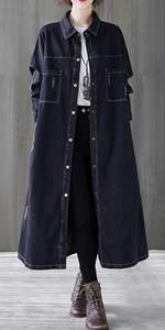 Chaqueta larga vaquera de alta calidad para mujer - Product Image 5