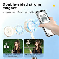 Tongkat Selfie Magnetik Dua Sisi 1.7M Bluetooth Tripod Otomatis Tersembunyi Penjepit Ponsel Baru