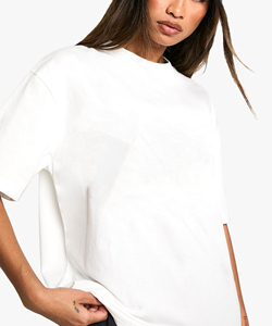 T-shirt femme poids lourd 100% coton surdimensionné haute qualité 300GSM personnalisé DTF imprimé logo T-shirts femme vente en gros - Product Image 2