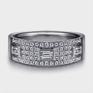 925งบที่ดีที่สุดนักออกแบบแฟชั่นที่มีคุณภาพสูงแหวนสัญญา925เงินสเตอร์ลิงทำด้วยมือสีขาวบุษราคัมเครื่องประดับแหวน - Product Image 1