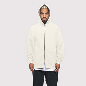 Sudadera con capucha unisex de alta calidad personalizada 100% algodón venta al por mayor OEM cara completa con cremallera para el invierno - Product Image 6