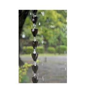 Cadena de lluvia de Metal con forma de flor de hierro grueso, cadena colgante decorativa para exteriores, de alta calidad, nuevo diseño - Product Image 1