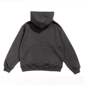 Streetwear <b>Oversize</b> 100% Cotton Heavyweight Drop Shoulder Embroidery Distress Acid Wash Cropped <b>Hoodie</b> <b>Men</b> Zip up <b>Hoodie</b> - Product Image 2