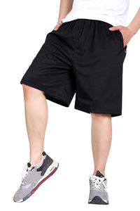 2025 nuevos pantalones cortos holgados de verano de algodón 100% para hombre, estilo informal cómodo con patrón de diseño clásico, Color sólido - Product Image 3