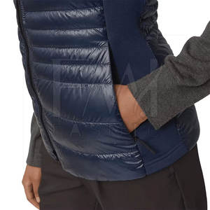 Moda mujer alta calidad invierno chaleco acolchado patrón personalizado estilo Streetwear tejido cálido cremallera con bolsillos - Product Image 6