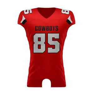 Vente en gros NFL Football Jersey Authentique Unisexe Sublimation Original Hommes Football Américain Jersey avec Personnalisation