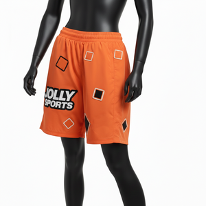 กางเกงขาสั้นออกกำลังกายผู้หญิง พิมพ์โลโก้ได้ ผ้าไนลอนผสมสแปนเด็กซ์ สำหรับเล่นกีฬา ฟิตเนส วิ่ง และออกกำลังกายทั่วไป - Product Image 4