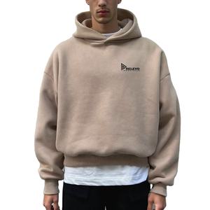 เสื้อฮู้ดทรงโอเวอร์ไซส์ผ้าคอตตอนสี100% เรียบโอเวอร์ไซส์ผลิตได้ทั้งชายและหญิงเสื้อมีฮู้ดผ้าฟลีซหนา450GSM หนา - Product Image 1